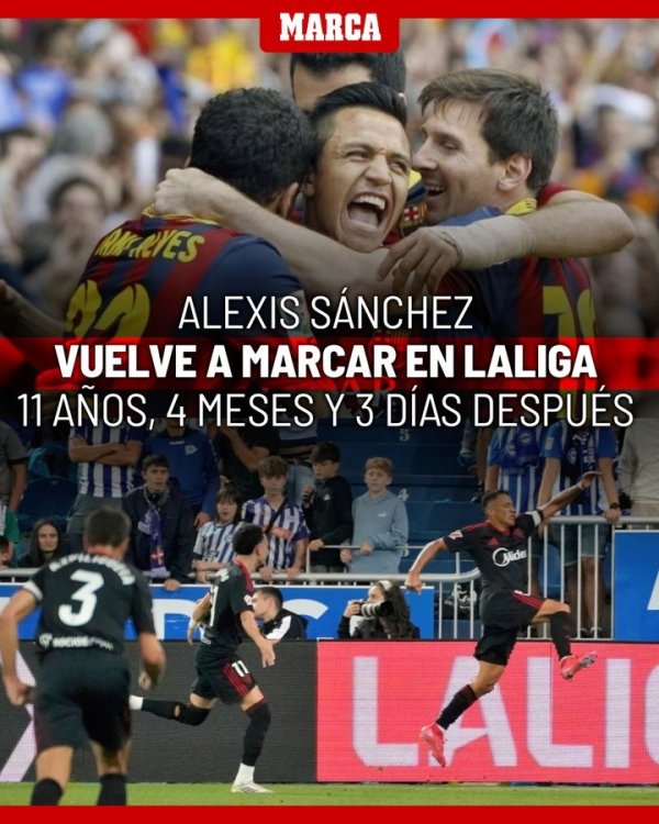 梦回巴萨！36岁桑切斯时隔11年4月零3天再次在西甲破门